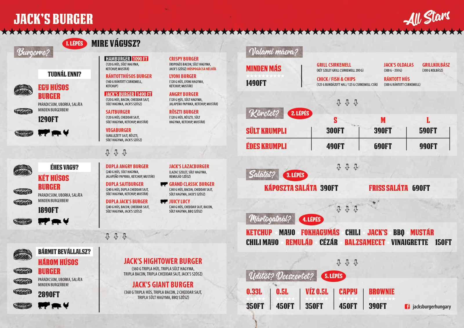 Étlap « Jack's Burger